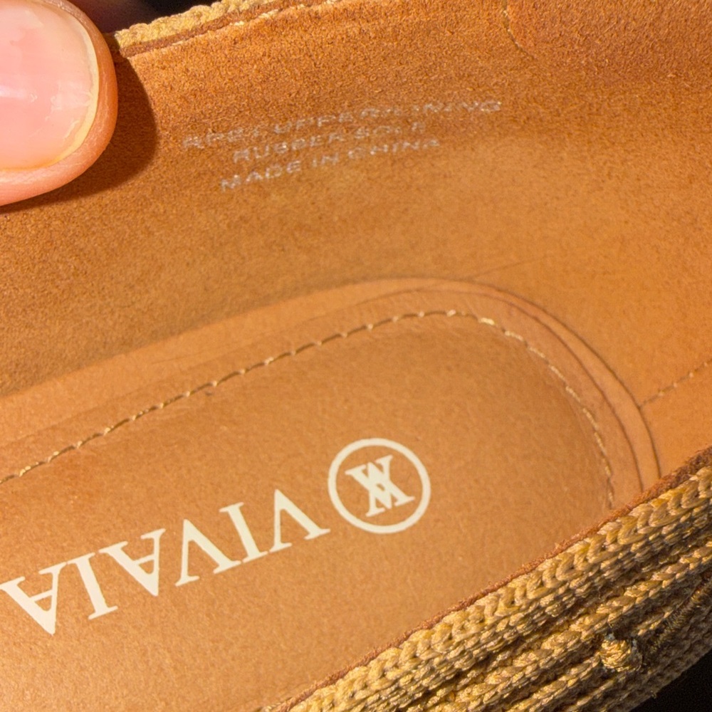 VIVAIA Women's Pointed D'Orsay Flats in Tan Knit - Picture 7 of 8
